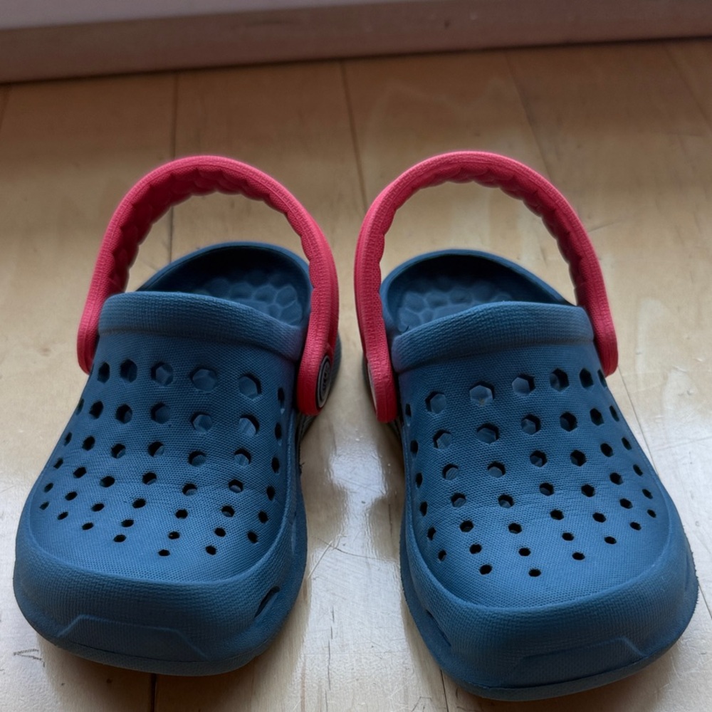 Children's Navy and Red Slip-On Sandals